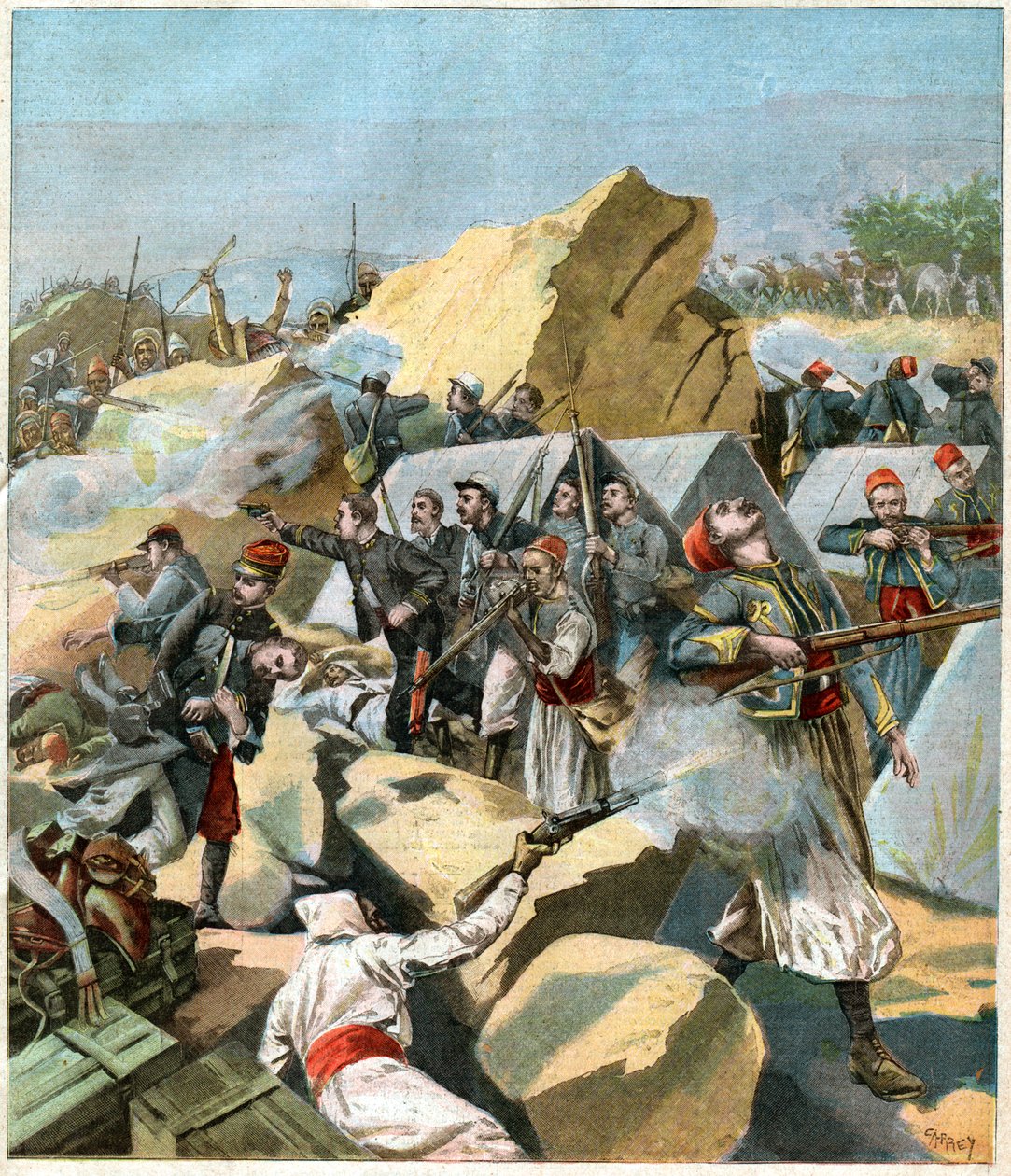 Combat au Maroc. Kamp i Marokko. av John Pardon