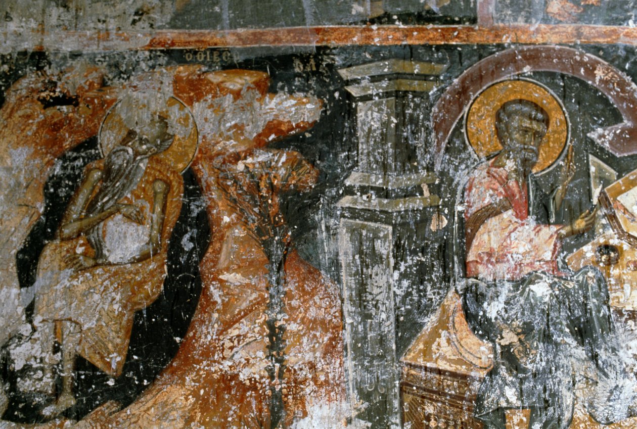 Fresco i Odigitrias kloster, Kreta, Hellas (bilde) av Georg Carl Heinrich Dollmann