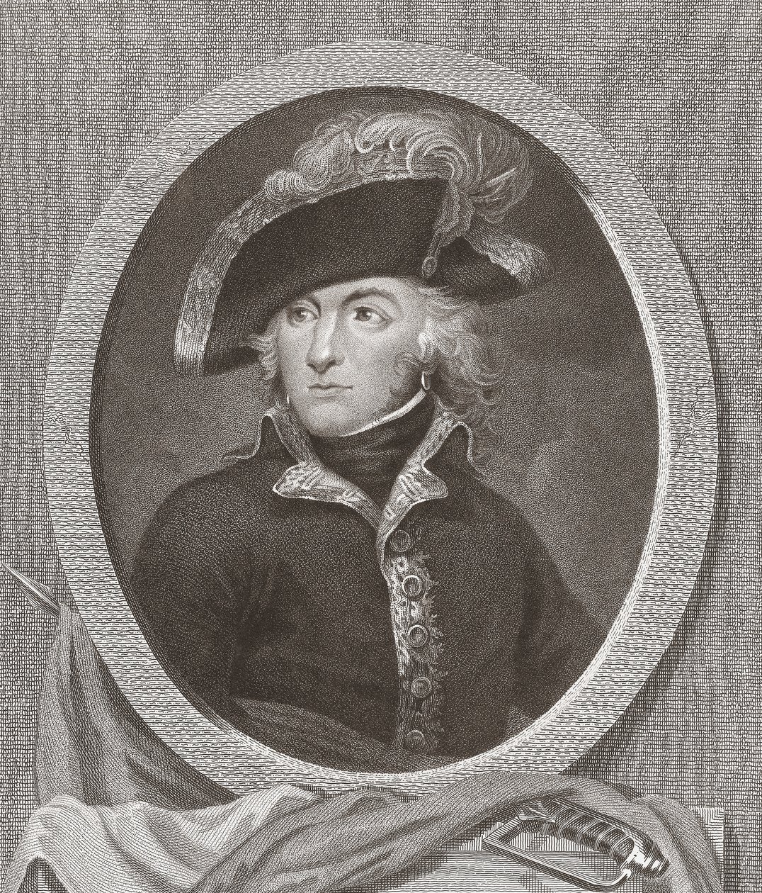 General Louis Lazare Hoche. Portrett. av . .