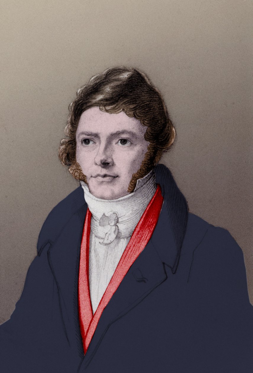 Jean Francois Champollion. ca. 1850 (gravering) av . .