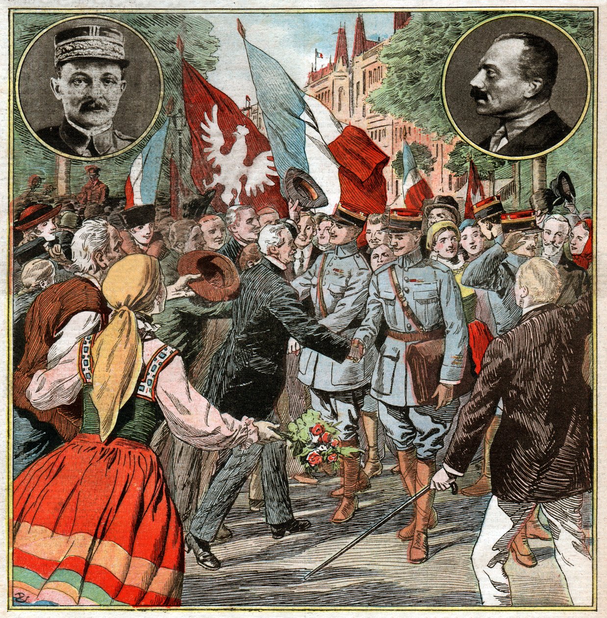 Maxime Weygand og Pologne. Maxime Weygand i Polen. av Ferdinand Georg Waldmuller