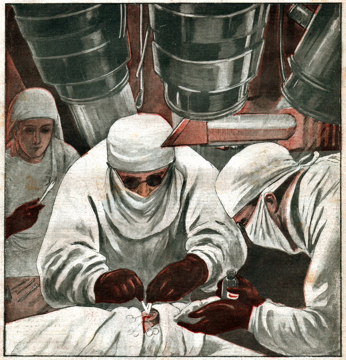 Operation de chirurgie filmee. Kirurgi kringkastet. av Ferdinand Georg Waldmuller