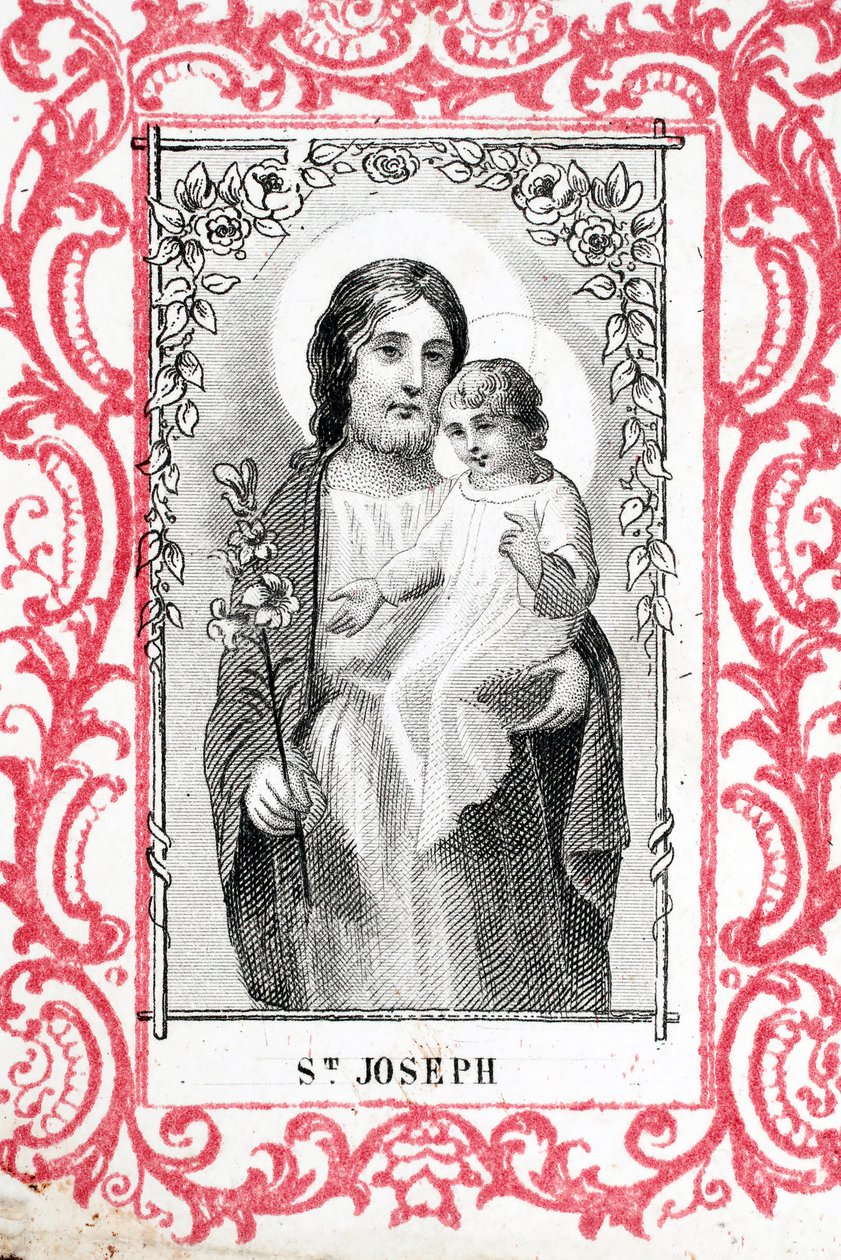 Saint Joseph og spedbarnet Jesus. Frankrike. (bilde) av Ferdinand Georg Waldmuller