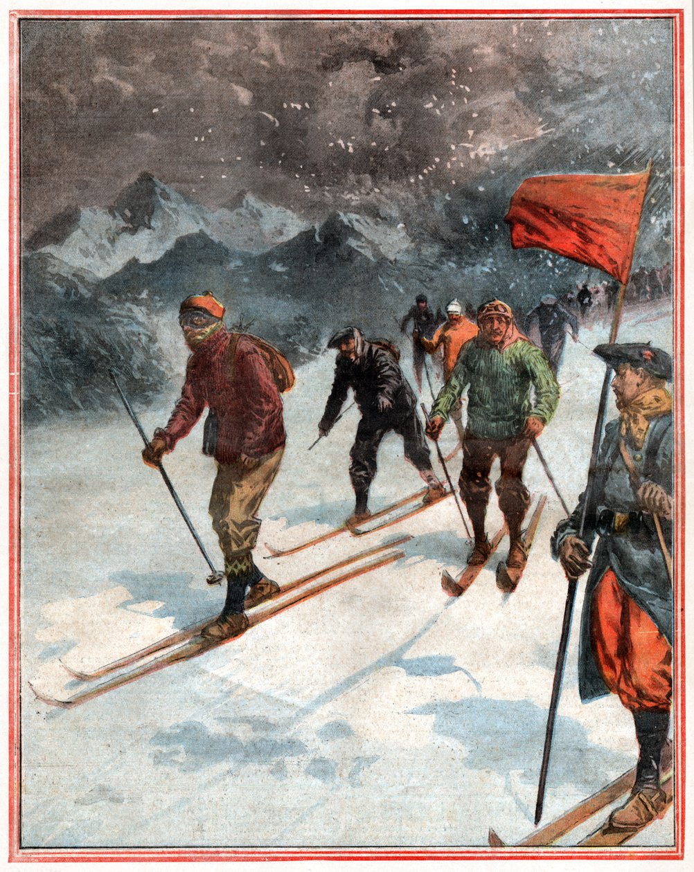 Tur på ski av . .