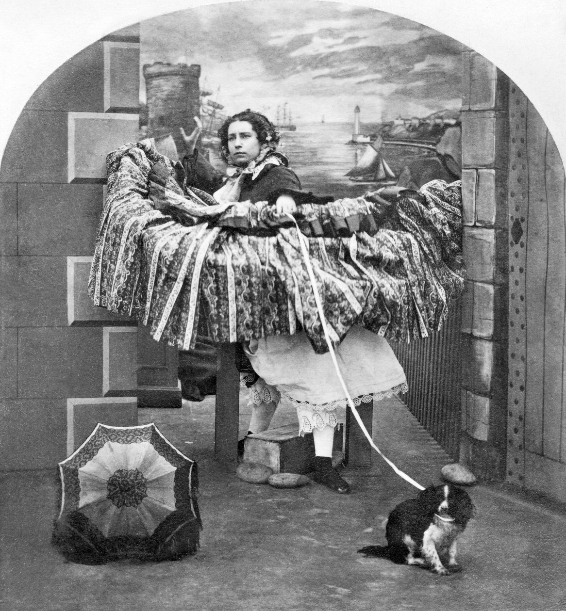 Storbritannia: Stereoskop med tittelen A Stylish Affair, c1860 av Ferdinand Georg Waldmuller