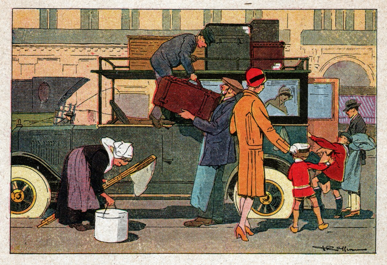 Reis med bil. Reise i bil. av Ferdinand Georg Waldmuller