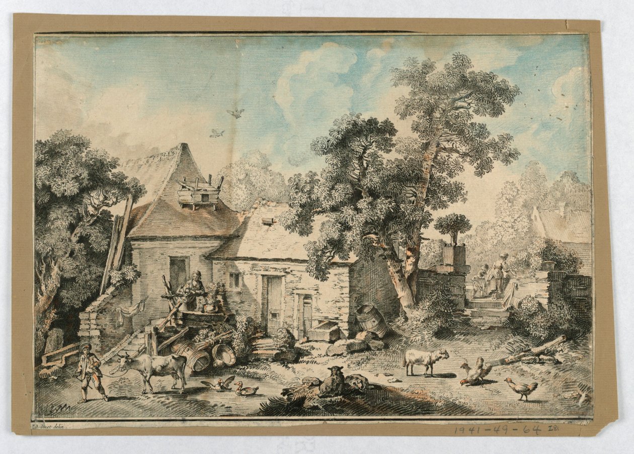 Sittende gjeter av after Francois Boucher