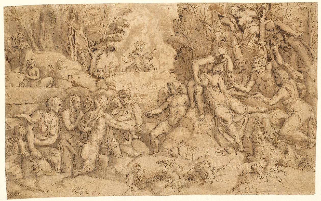 Procris død av after Giorgio Ghisi