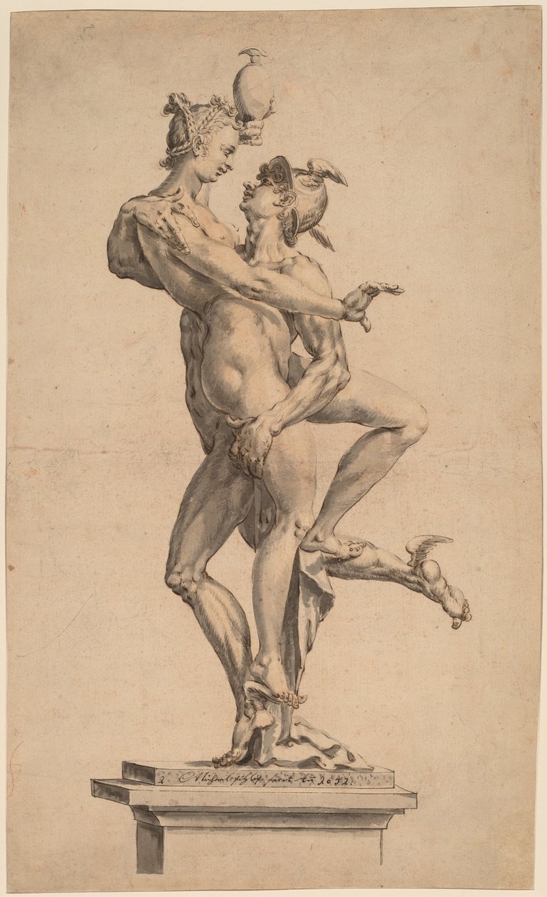 Mercury Abducting Psyche av after Jan Muller Michael Philip I
