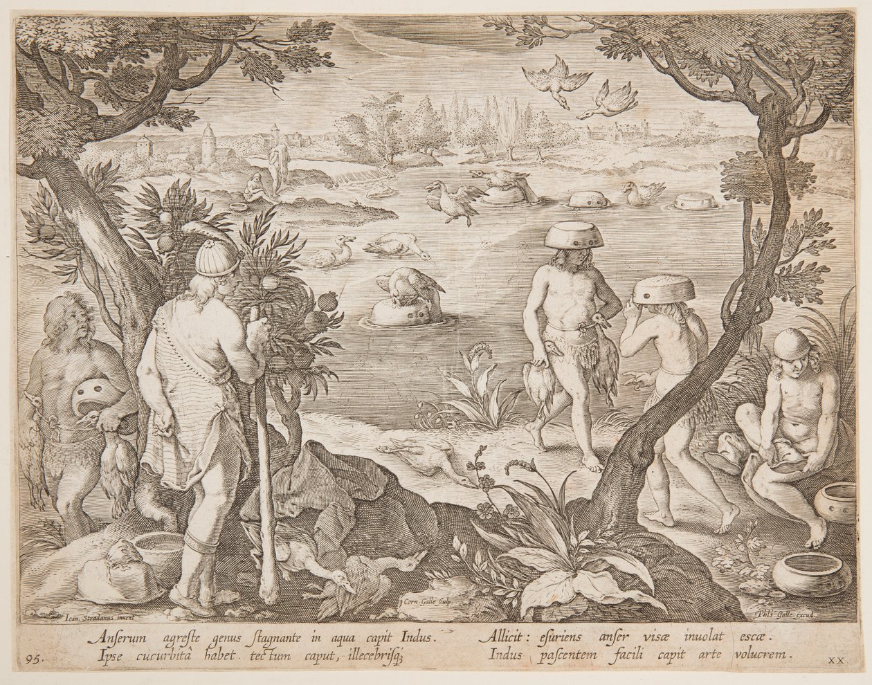 Å fange gjess av after Jan van der Straet, called Stradanus