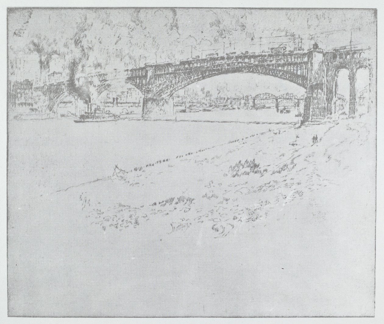 Eads Bridge, St. Louis [øverst] av after Joseph Pennell