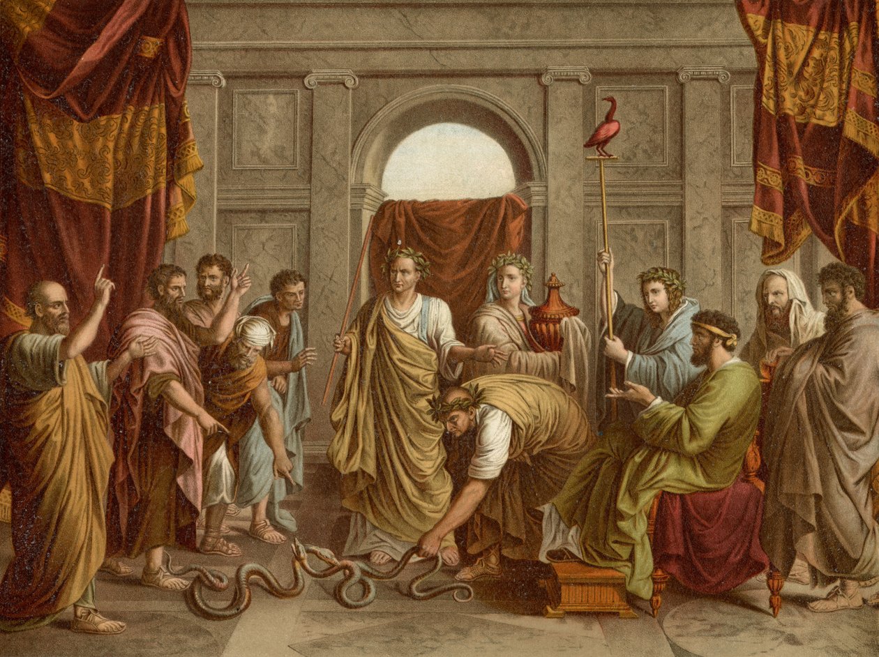 Slangemiraklet av after Nicolas Poussin