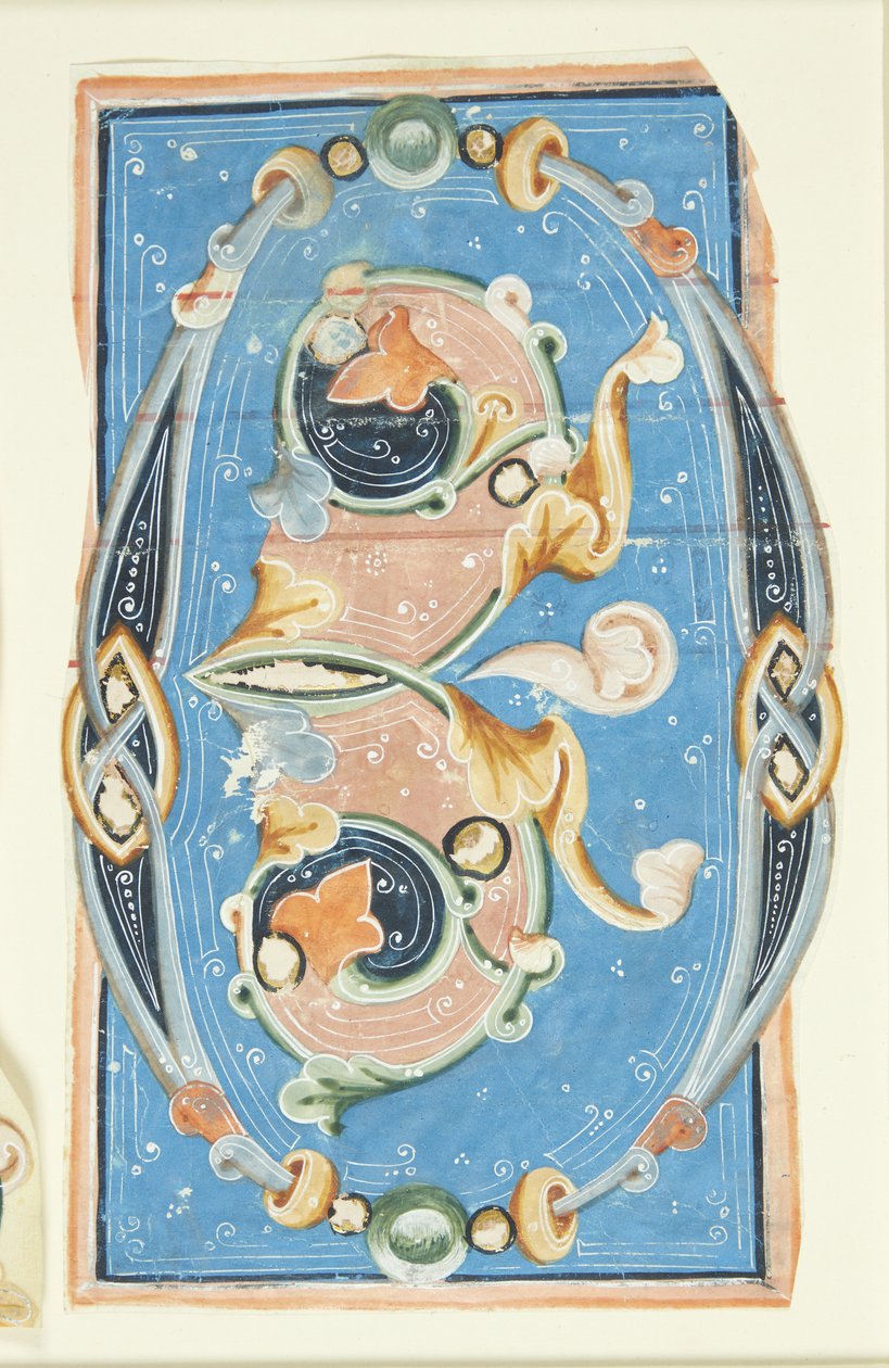 Ornamentert initial O av after Ubekendt