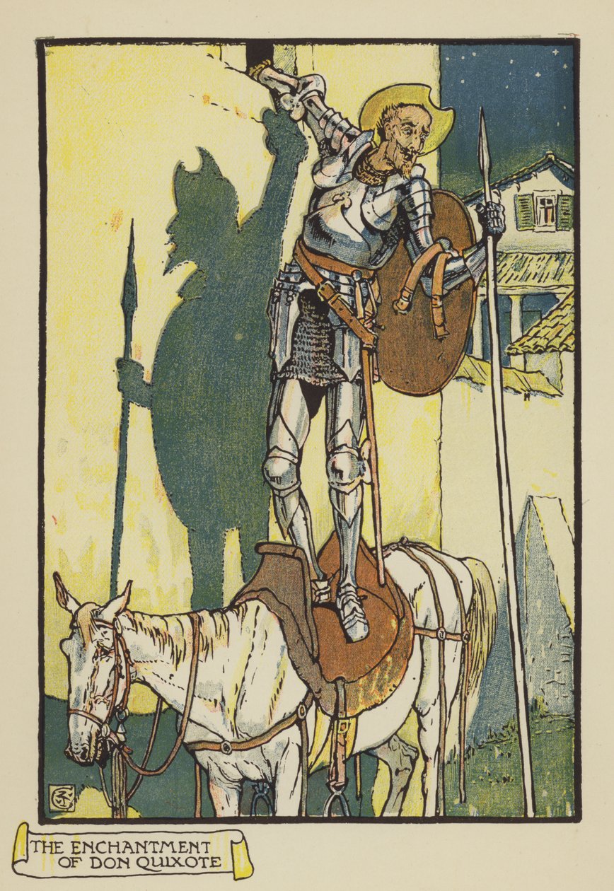 Fortryllelsen til Don Quijote av after Walter Crane