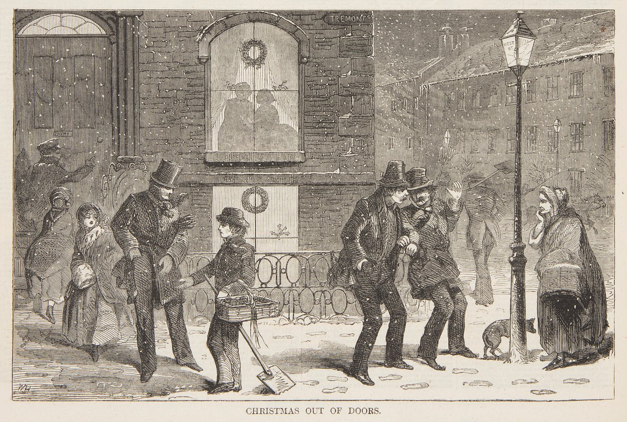 Jul utenfor dørene av after Winslow Homer