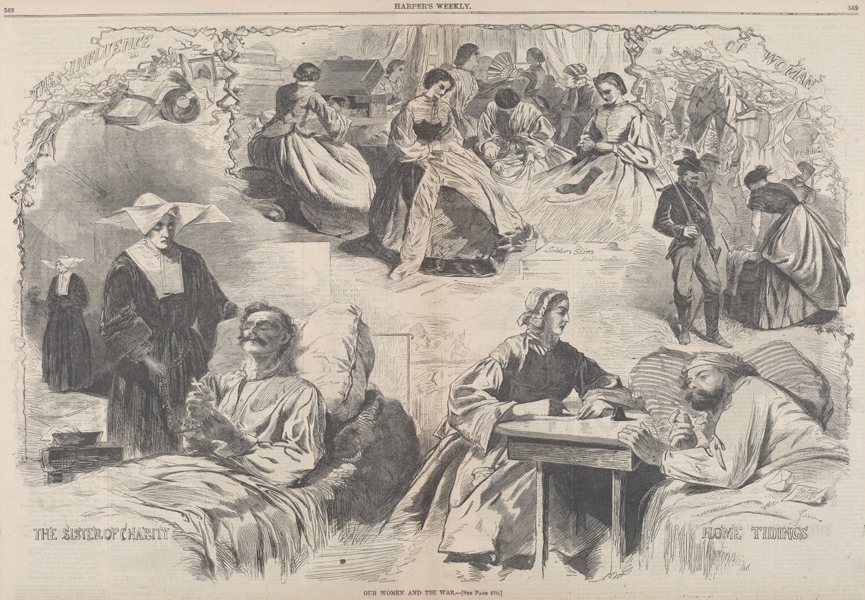 Våre kvinner og krigen av after Winslow Homer