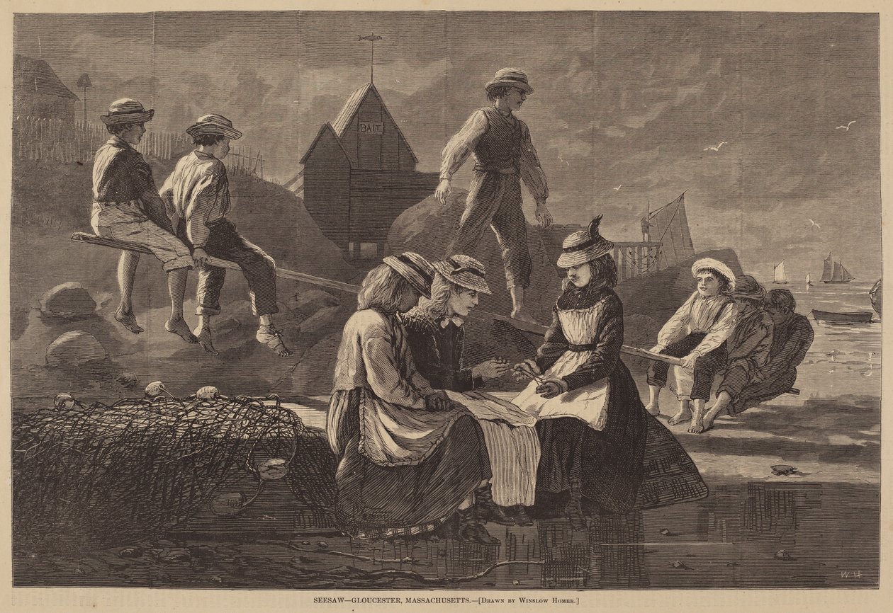 Seesaw - Gloucester, Massachusetts av after Winslow Homer