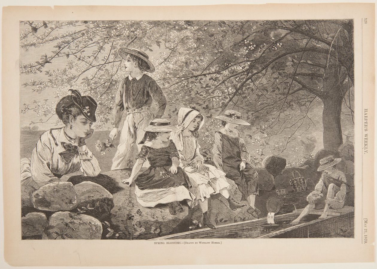 Våren blomstrer av after Winslow Homer