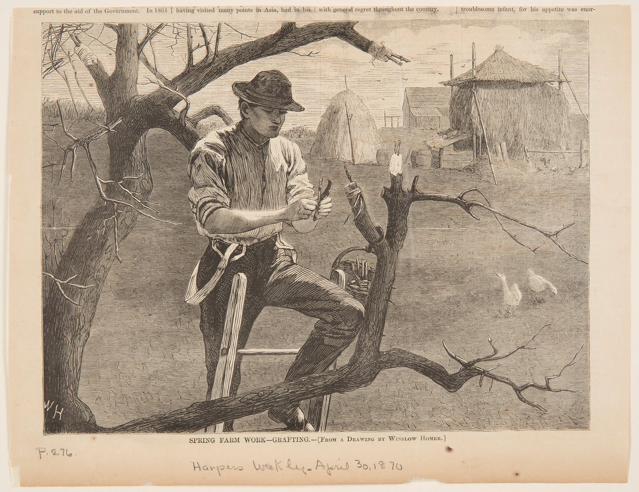 Spring Farm Work – Poding av after Winslow Homer