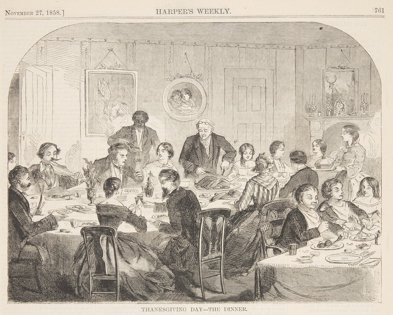 Thanksgiving Day – Middagen av after Winslow Homer