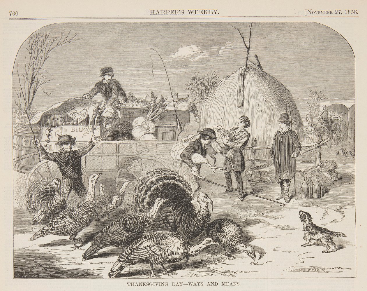 Thanksgiving Day – måter og midler av after Winslow Homer