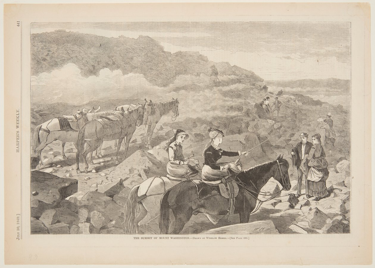 Toppmøtet på Mount Washington av after Winslow Homer
