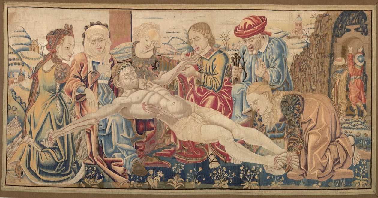 Alter frontal med klagesangen av attributed to Cosimo Tura