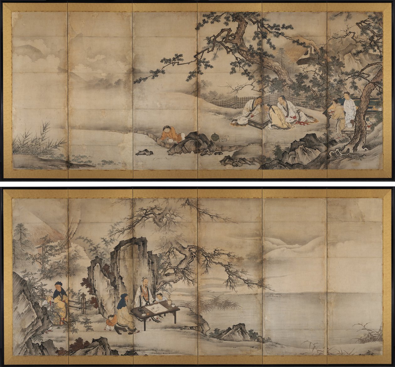 De fire prestasjonene av attributed to Kano Shōei
