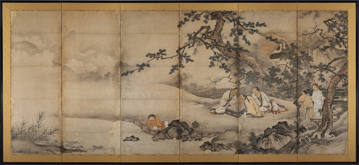 De fire prestasjonene av attributed to Kano Shōei