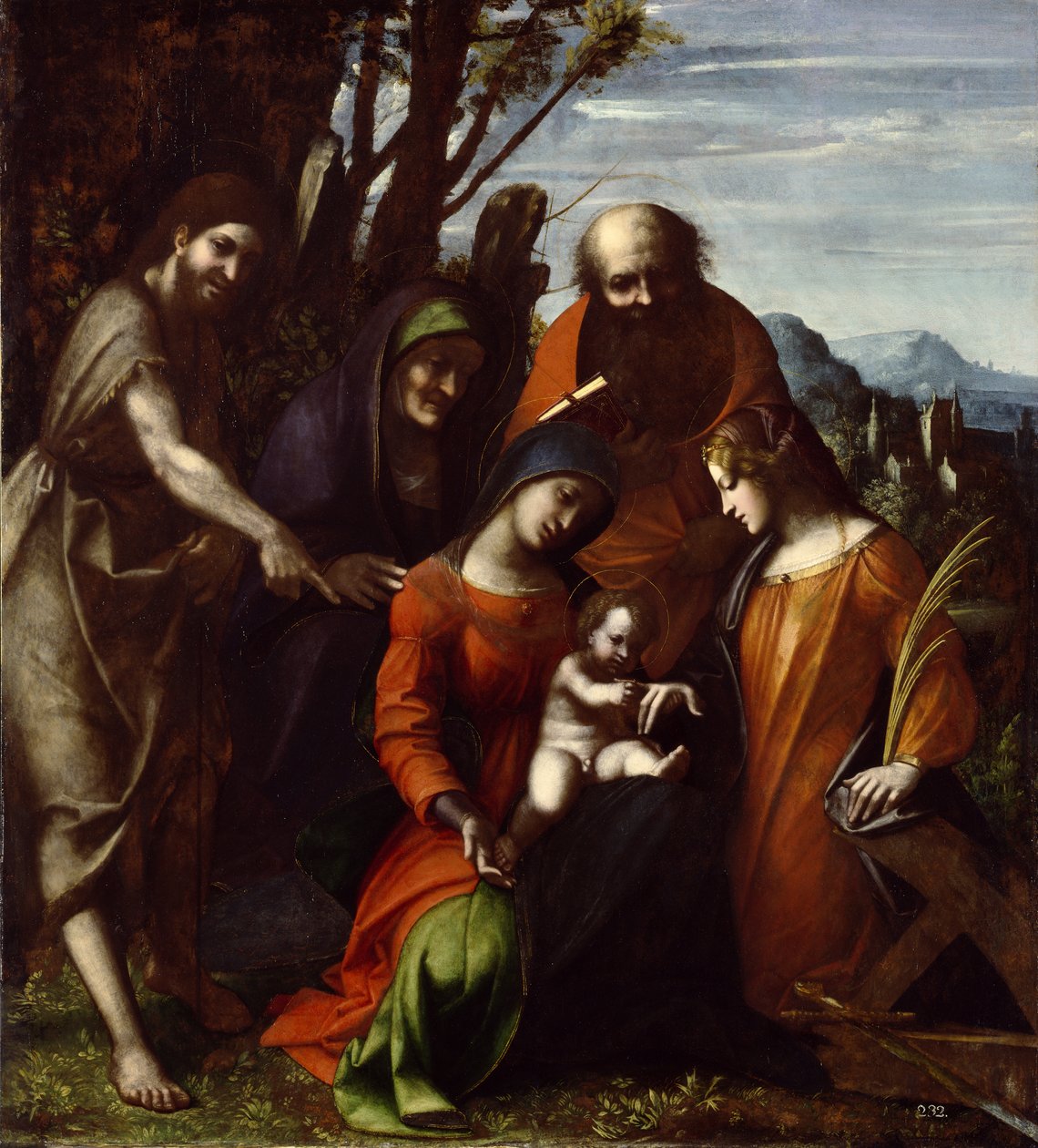 The Mystic Marriage of Saint Catherine, 1510-14 (maling på trepanel) av Antonio da Correggio
