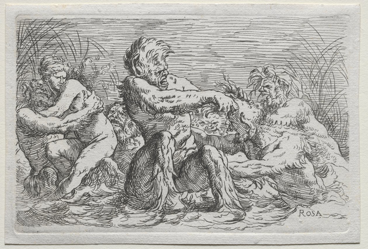 Elveguder av copy after Salvator Rosa