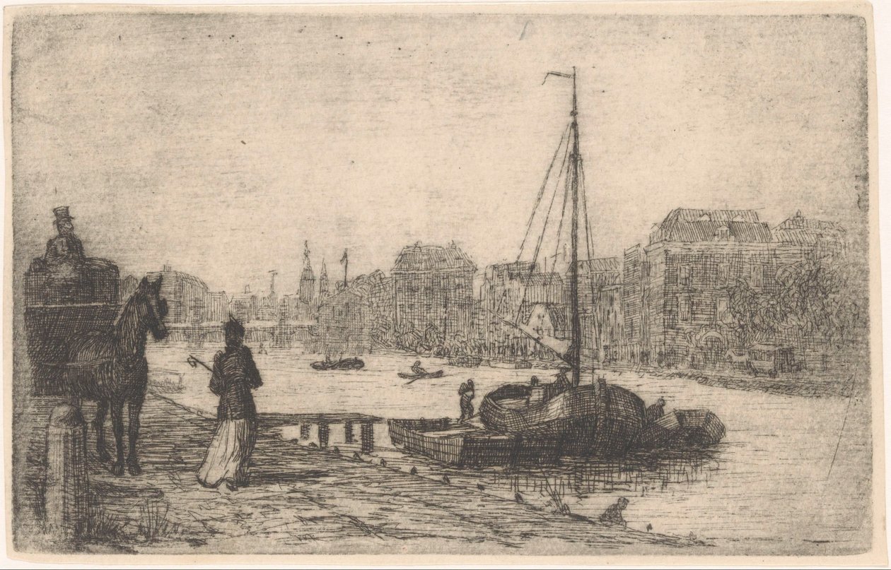 Elv i en by av de Groot (prentmaker)