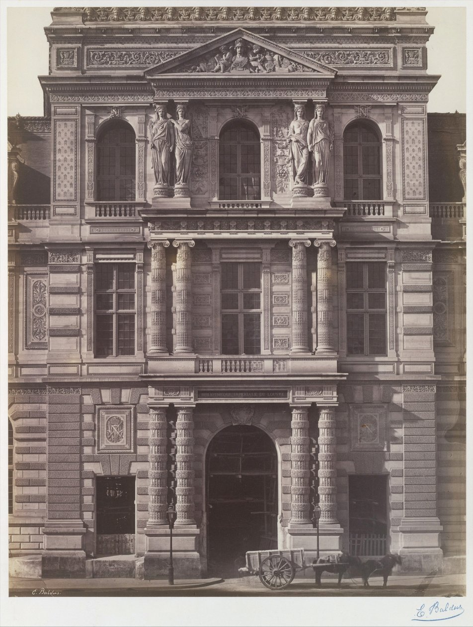 Det keiserlige biblioteket i Louvre av Edouard Denis Baldus