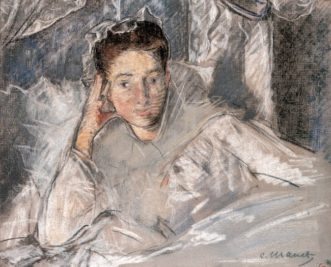 Fru Loubens i sengen av Édouard Manet