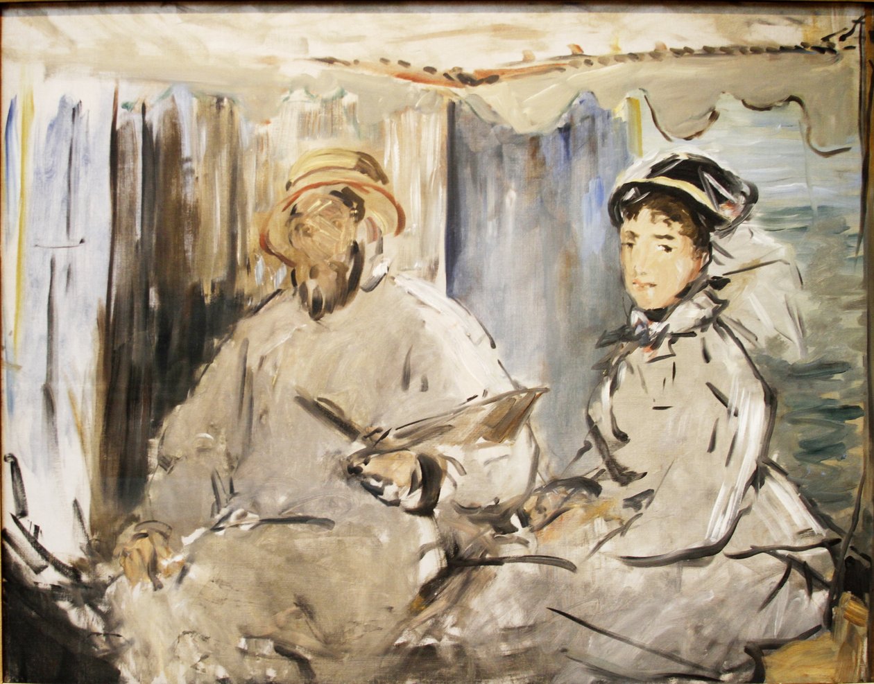 Monet i studioet sitt av Édouard Manet
