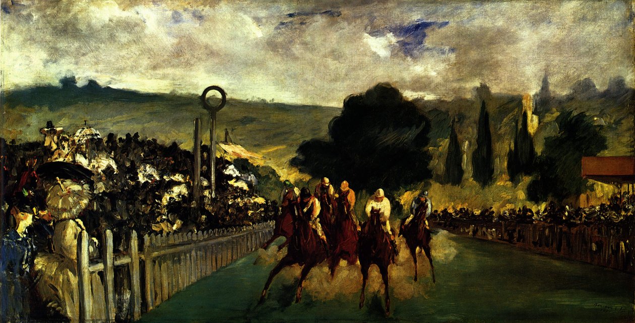 Løp i Longchamp av Édouard Manet