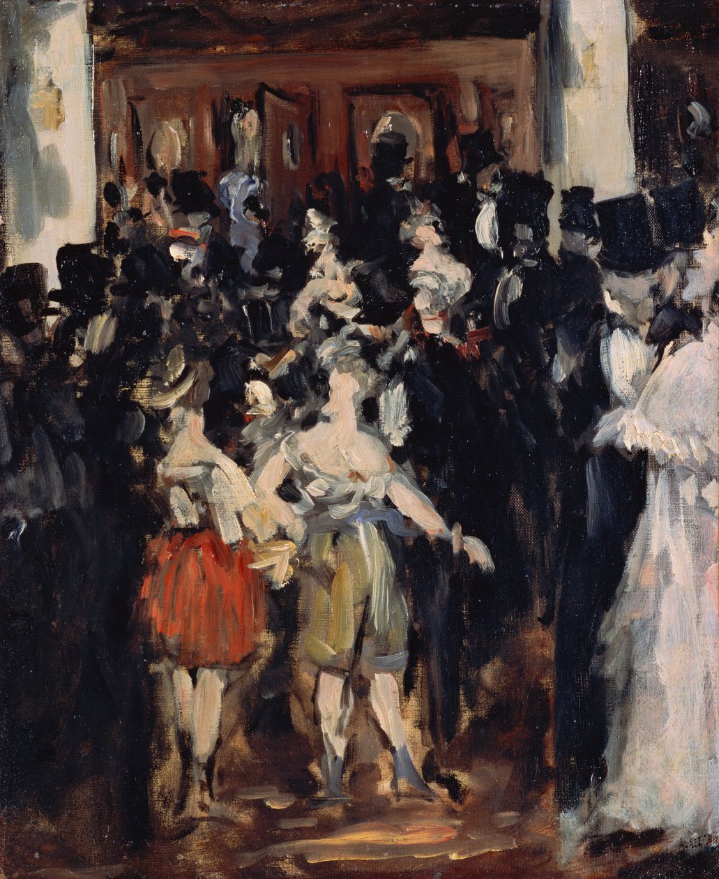 Maskerte ball på operaen av Édouard Manet