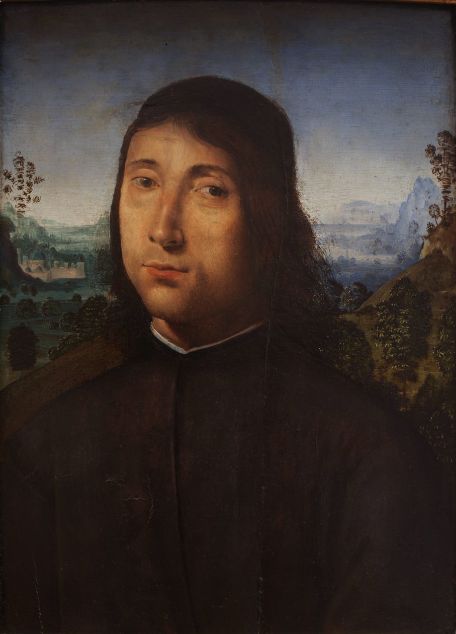 Portrett av en ung mann av fl. in Florence in the late 15th century.