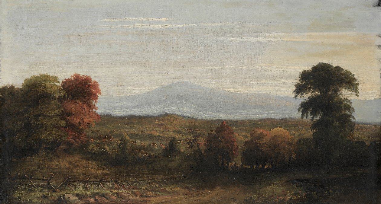Landskap av imitator of Jasper F. Cropsey