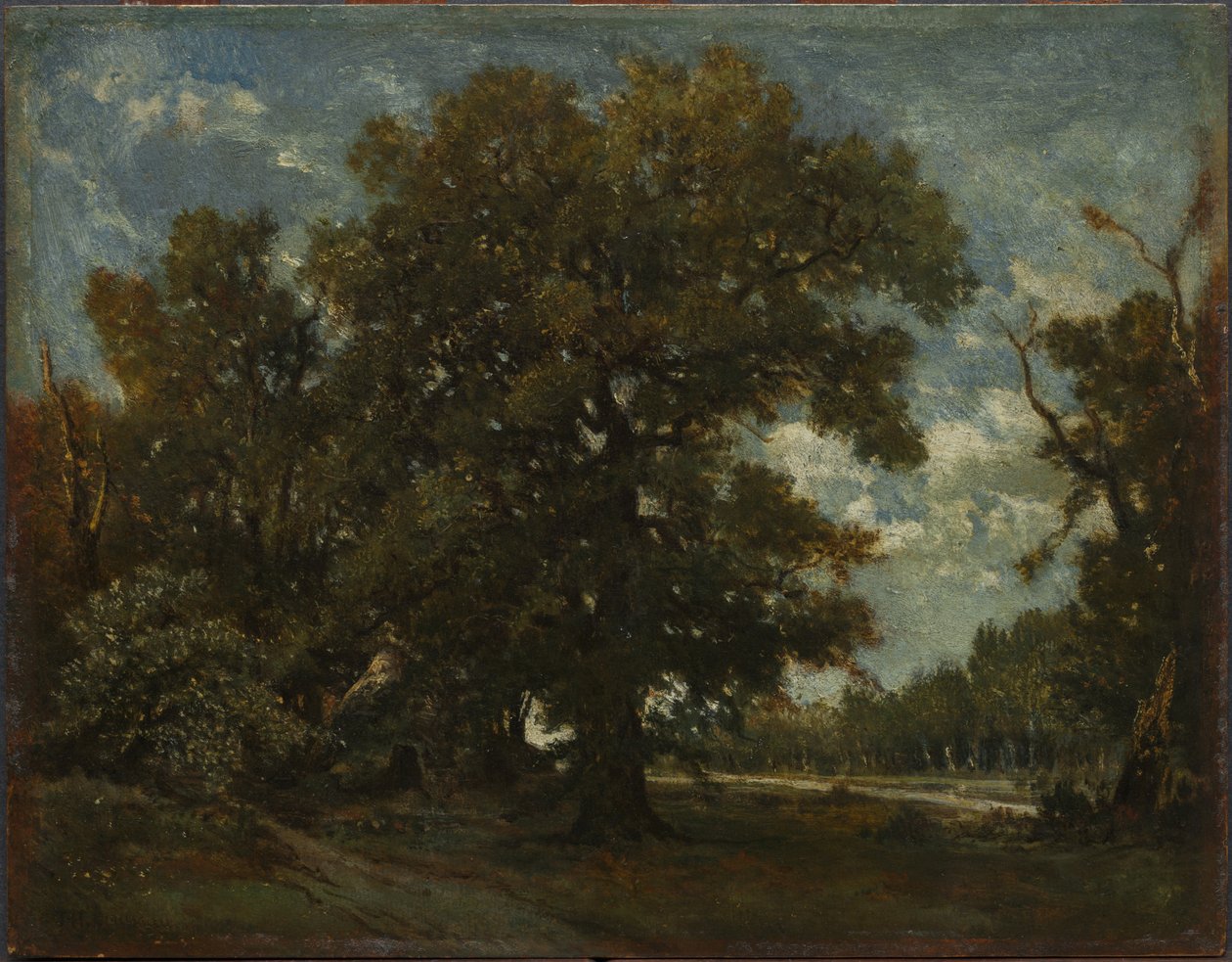 Eiketreet av imitator of Théodore Rousseau