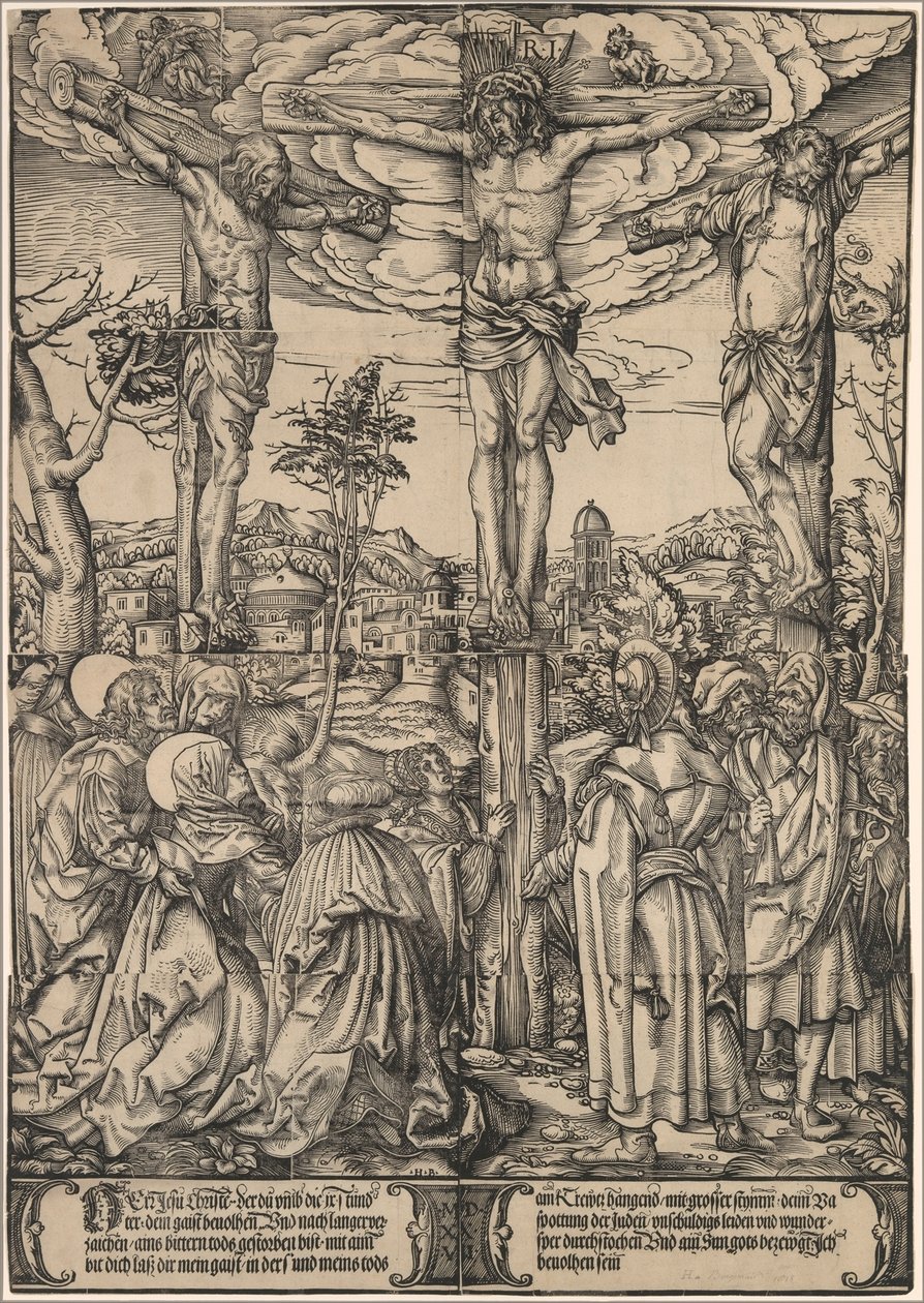 Korsfestelsen, 1527. av the Elder Hans Burgkmair