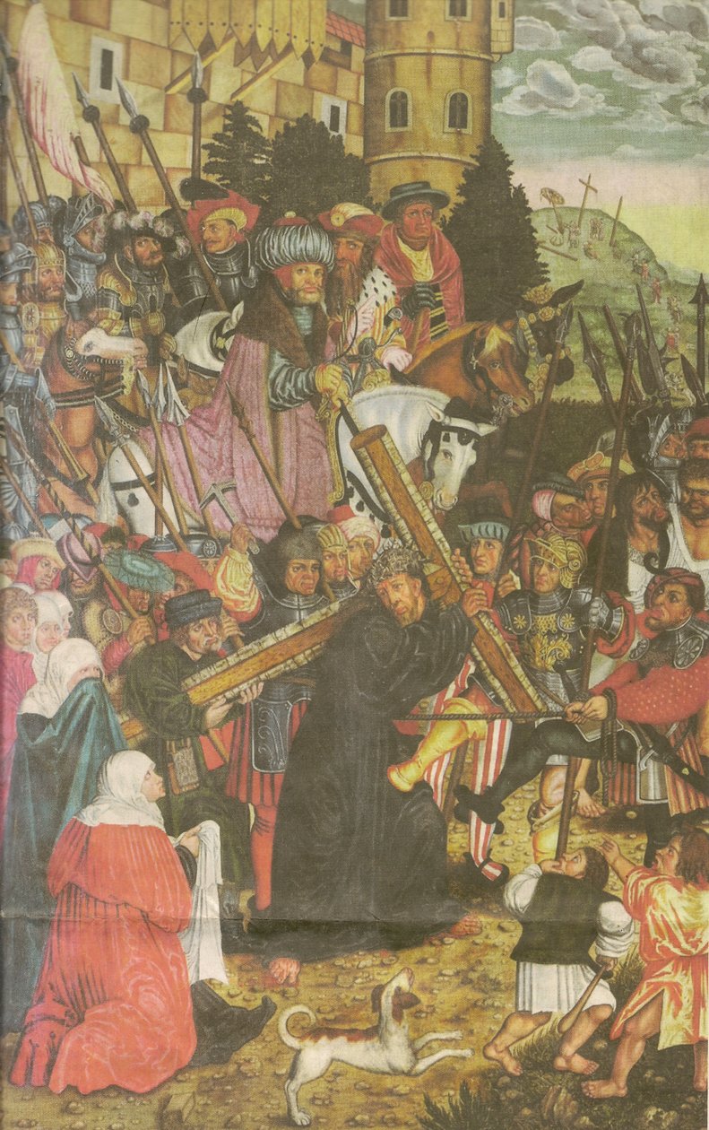 Å bære korset av workshop of Lucas Cranach the Elder