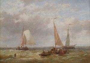Fiskebåter til sjøs (panel)