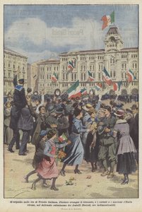 Opptøyet i gatene i italienske Trieste