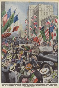 Den entusiastiske amerikaneren ønsker velkommen til den italienske misjonen
