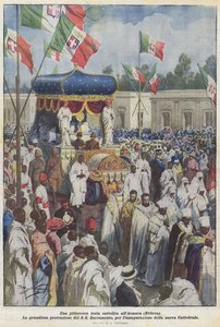 En pittoresk katolsk festival i Asmara (Eritrea)