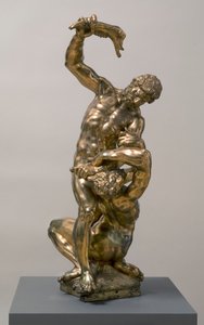 Kain dreper Abel, 1622 forgylt bronse