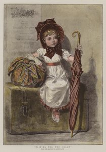 Venter på treneren (chromolitho)