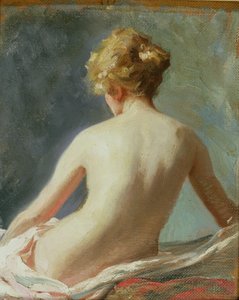 Naken kvinne (olje om bord)