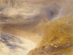 Harlech Castle, 1857 (akvarell på papir)